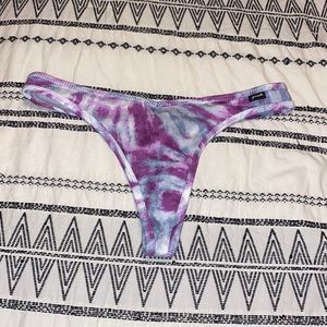 New with tags pink brand tie-dye cotton thong!